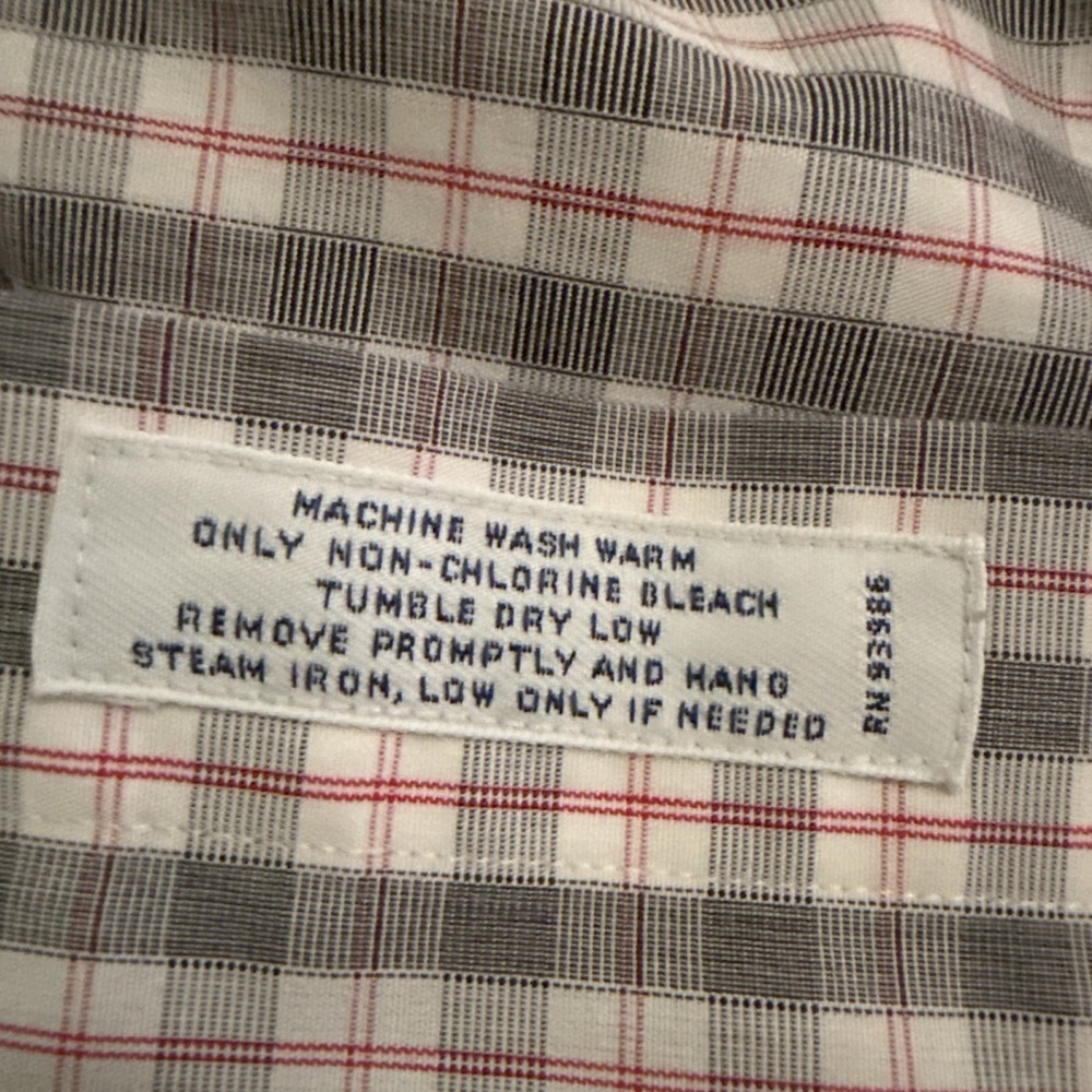 Brooks Brothers 346 Shirt Men's 16.5 - 6/7 Slim Fit Non-Iron Multicolor Plaid - Picture 7 of 7